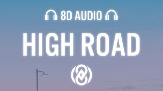 Young Bombs - High Road ft. Robinson (Lyrics) | 8D Audio 🎧