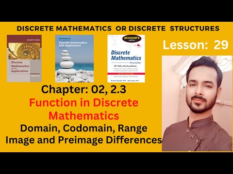 Lesson 29 Function in Discrete Mathematics | Domain Codomain Range Image and Preimage of Function
