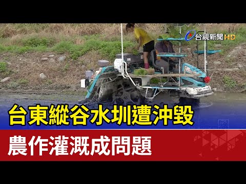 台東縱谷水圳遭沖毀 農作灌溉成問題
