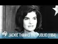 Jackie Kennedy: Thank You for Letters of Condolence (1964) | British Pathé