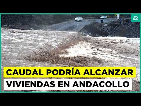 Emergencia en Andacollo: Crecida de rio amenaza viviendas durante intensas lluvias