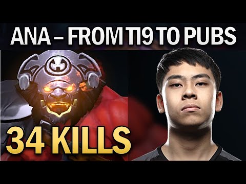 OG.ANA IS BACK TO PUBS WITH AXE - AMAZING 34 KILLS - DOTA 2 GAMEPLAY