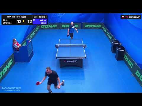 13:40 Piotr Strojwas 3 : 1  Jedrzej Basaj 22.09.2023 | TT Euro.Cup Poland Master