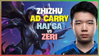 ZhiZhu Kai'Sa : His Kiting is on Another Level Against Zeri in Challenger Elo - Engsub