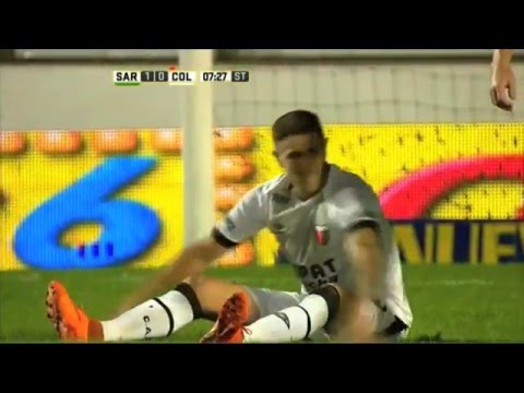 La chilena de Vegetti. Sarmiento 1 - Colón 0. Fecha 11. Primera División 2016