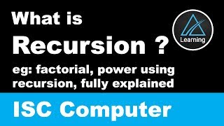 Recursion in Java | Factorial, Power using Recursive Technique  | Computer Science Class 11, 12  ISC