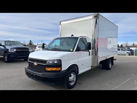 2024 Chevrolet Express Commercial Cutaway 3500 Van 159" in White for sale at Davis GMC Buick Lethbridge in Lethbridge, AB