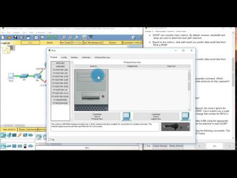 7.2.2.4 Packet Tracer - Comparing RIP and EIGRP Path Selection