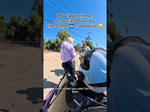 Anyone else been pulled over by the same cop more than once? 😅 #chp#motovlog