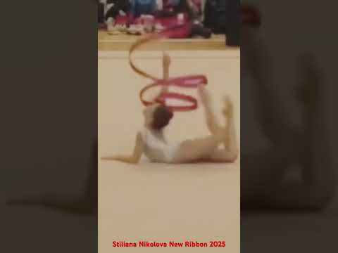 Stiliana Nikolova BUL new ribbon 2025 #rhythmicgymnastics #rythmicgymnastics