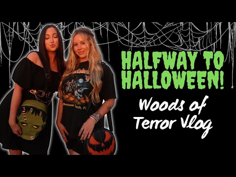 Halfway to Halloween Vlog! Woods of Terror, Haunted House Behind the Scenes