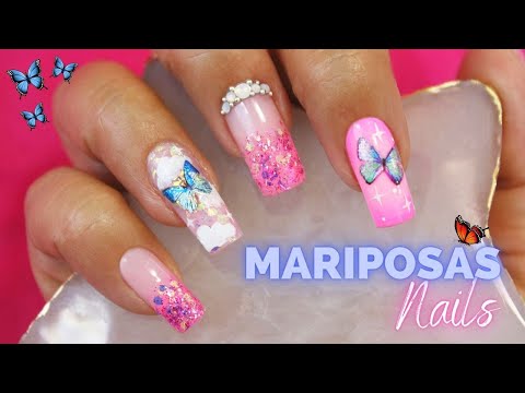 Diseño de uñas Mariposa ♥ Deko Uñas – Butterfly Nail art