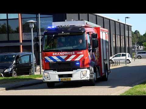 Brand in motorcompartiment van shoveltje Hogedijken Dokkum | Brandweer met spoed ter plaatse