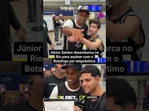 JUNIOR SANTOS DESEMBARCA NO RIO PARA ASSINAR COM O BOTAFOGO POR EMPRÉSTIMO