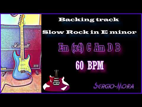 Slow Rock Backing Track in E minor | 60 BPM