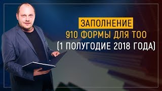 Заполнение 910 формы для ТОО (1 полугодие 2018 год)