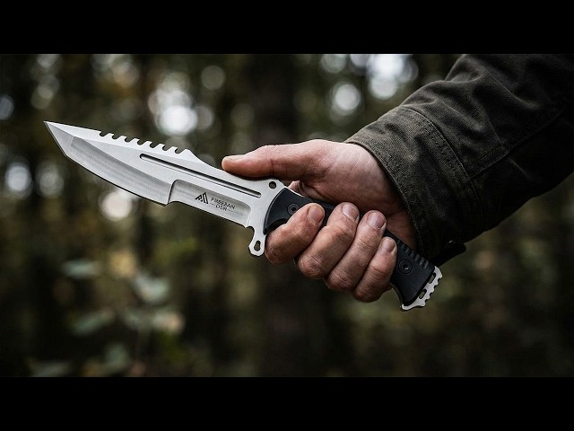Vídeo relacionado con AuRiver Cuchillo Outdoor - Hoja Fija Incl. Vaina - Acero 7Cr13, Supervivencia - Ideal para Caza