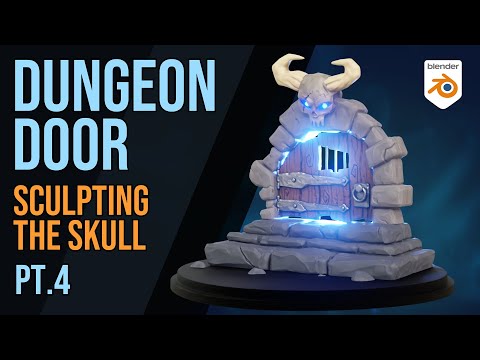 Dungeon Door  - Pt4 -  Sculpting the skull