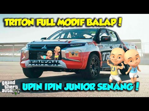 SULTAN UPIN IPIN MODIF MOBIL BALAP TRITON BEKAS TAMBANG CUMI DARAT - GTA V MOD UPIN & IPIN SPESIAL