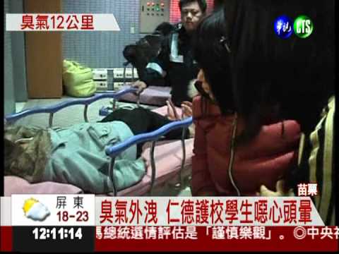 中油臭氣外洩 醫校33學生送醫