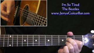 The Beatles I'm So Tired | Intro Guitar Lesson