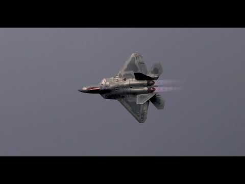 F-22 Raptor Thrust Vectoring and Awesome Afterburners over Langley Air Force Base.