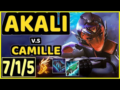 ROACH (AKALI) vs CAMILLE - 7/1/5 KDA TOP CHALLENGER GAMEPLAY - KR