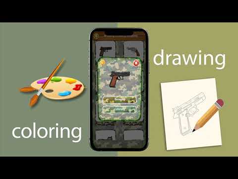 how to draw weapons color book