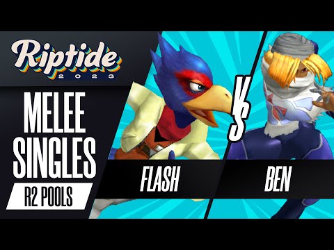 Flash (Falco) vs Ben (Sheik) - Melee Singles Round 2 Pools - Riptide 2023