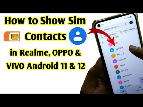 How To Show Sim Contacts Not Showing in Realme, OPPO & VIVO Android Phone 2023 | Import Sim Number