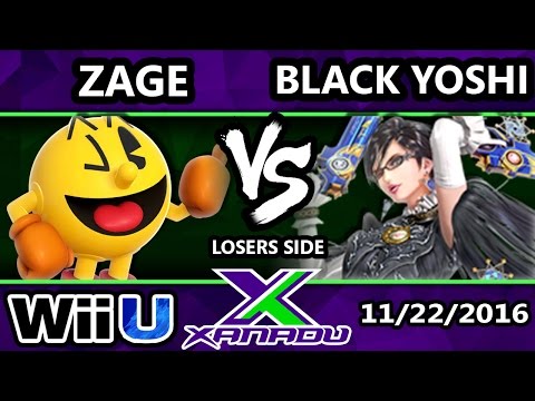 S@X 177 - Zage (Pac-Man) Vs. Black Yoshi (Bayonetta) - SSB4 Losers Bracket - Smash for Wii U