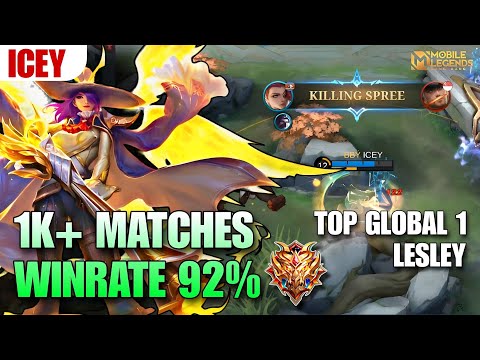 Unstoppable Lesley 1K+ Matches - Top Global 1 Lesley by ICEY - Mobile Legends  #mlbb #lesleymlbb