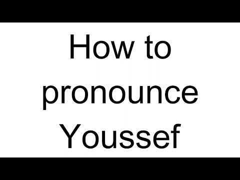 How to Pronounce Youssef (Arabic)