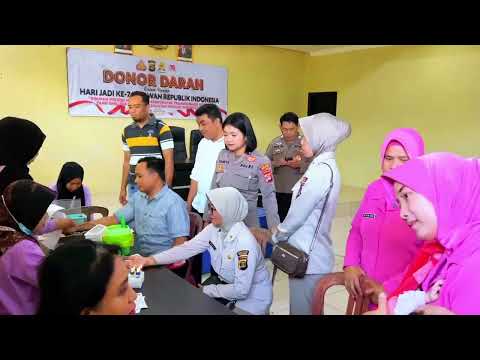 Jelang Hari jadi Polwan Ke - 76, Polres Way Kanan Gelar Bhakti Kesehatan Donor Darah