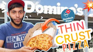 Trying Domino's Thin Crust Pizza Review 🍕 Domino's India, 🔥