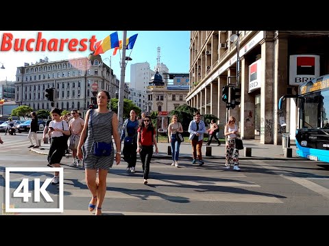 Bucharest 4K Walking Tour
