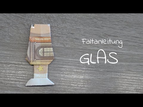 Folding a glass from money, crafting money gifts, instructions for folding a banknote into a glas...