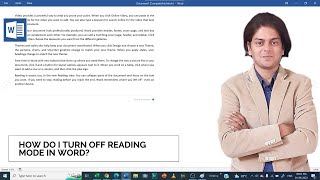 How do I turn off reading mode in Word?