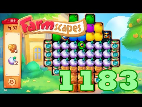 Farmscapes Level 1183 HD Gameplay Walkthrough | 3 - match game | android | ios | pc | GameGo Game
