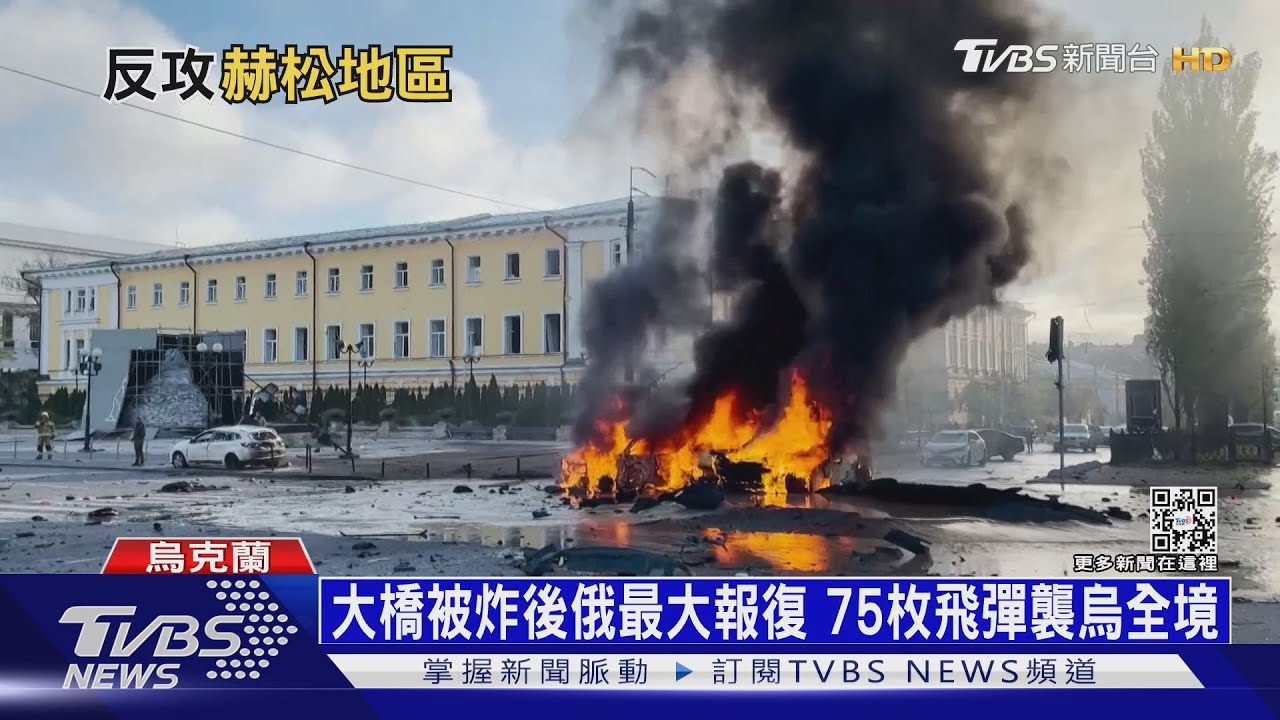 俄75枚飛彈連轟報復! 其中一枚落烏總統府外