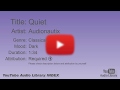 Quiet Audionautix Classical Dark YouTube Audio Library BGM