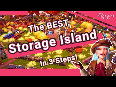 The BEST and most efficient Storage Island in 3 STEPS!  // Disney Dreamlight Valley
