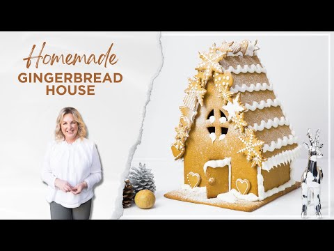 How to Make a Festive Gingerbread House | Full Recipe & Tutorial by Kirsten Tibballs