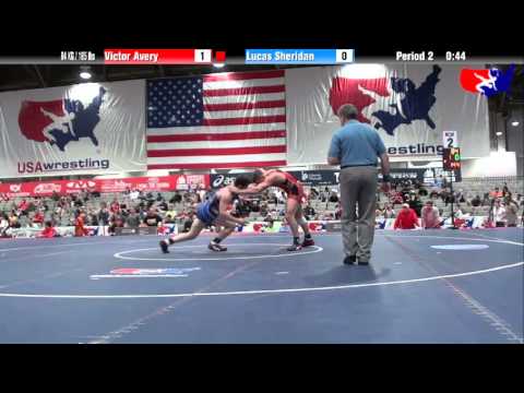 Victor Avery vs. Lucas Sheridan at 2013 Junior Nationals - FILA - FS