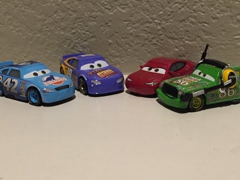 Mattel Pixar Cars 3 Cal Weathers & Bobby Swift 2-Pack & Natalie Certain & Chick w/ Headset 2-Pack