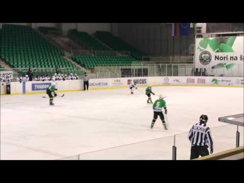 U-14 DP 28.1.2017 HK Olimpija - Team Zagreb 9:5 - Gašper Šubic zadetek za 2:1