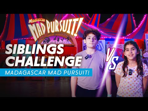 Siblings vs Rollercoasters: Madagascar Mad Pursuit
