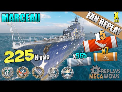 French Destroyer Marceau 225K Damage | World of Warships