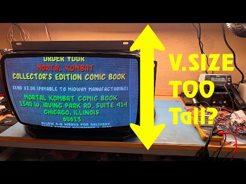 19" K7000 Arcade Monitor Repair - Vertical Size Too Tall - Can't Adjust Lower?