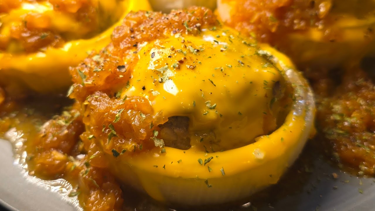 新玉ねぎたっぷり肉詰めハンバーグ